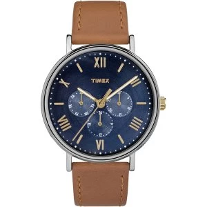 Image of Timex TW2R29100 Mens Southview Multifunction Watch with Leather Strap