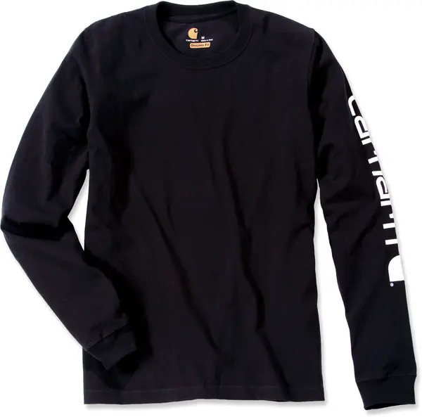 Image of Carhartt Logo Longsleeve, black, Size L