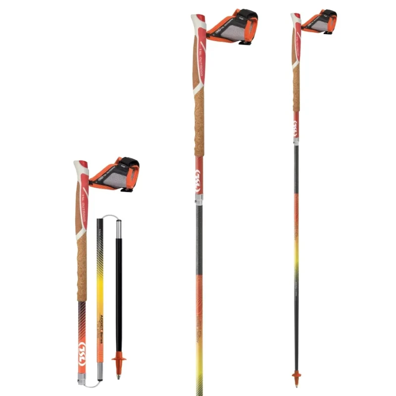 Image of Trail stick TSL Trail Carbon 4 Cork Cross Orange Unisex 110 cm