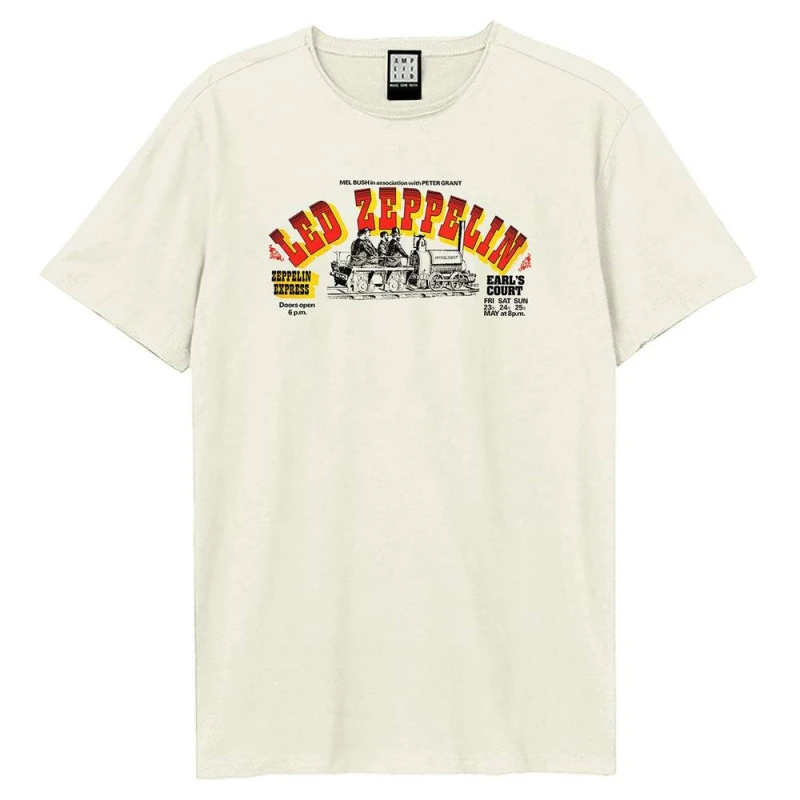 Image of Amplified Mens Express LED Zeppelin T-Shirt in Off-White Size: XS Off-White Male XS