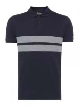 Image of Mens Barbour Stripe Polo Shirt Blue