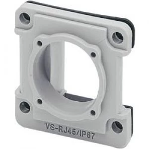Image of Phoenix Contact 1689080 VS 08 A RJ45MOD 1 IP67 RJ45 IP67 Mounting Frame Sensor connector Add on frame Grey