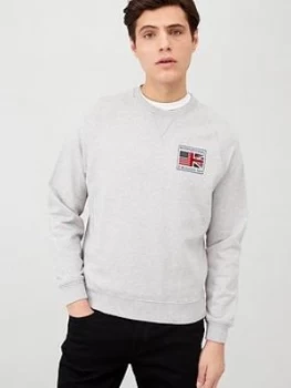 Image of Barbour International Steve Mcqueen Team Flags Sweatshirt With Back Print