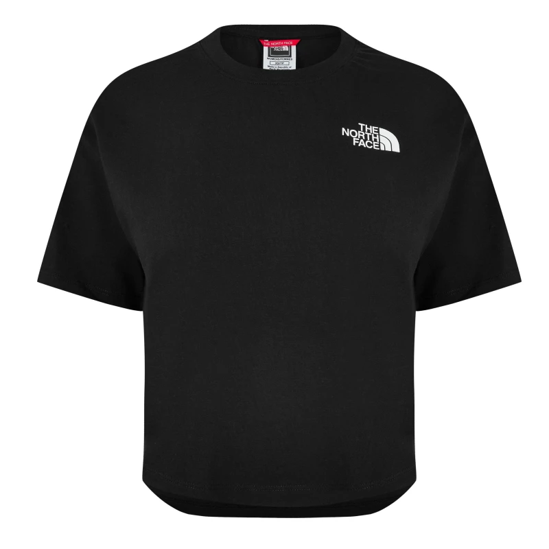 Image of The North Face Womens Simple Dome Crop T-Shirt Black JK3 female 8 (XS)