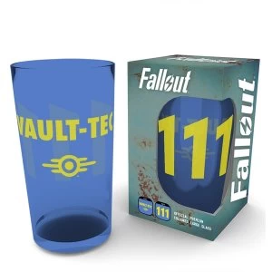 Image of Fallout Vault 111 Coloured Glass Premium Large Glass
