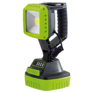 Image of Draper COB LED Rechargeable Worklights, 10W, 1,000 Lumens, Green, 2 x Li-ion 2.2Ah Batteries (Pack of 6)