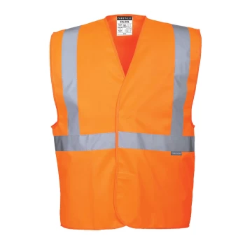 Image of Portwest One Band and Brace Class 2 Hi Vis Vest Orange L / XL