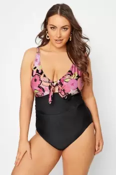 Image of Retro Floral Bow Swimsuit