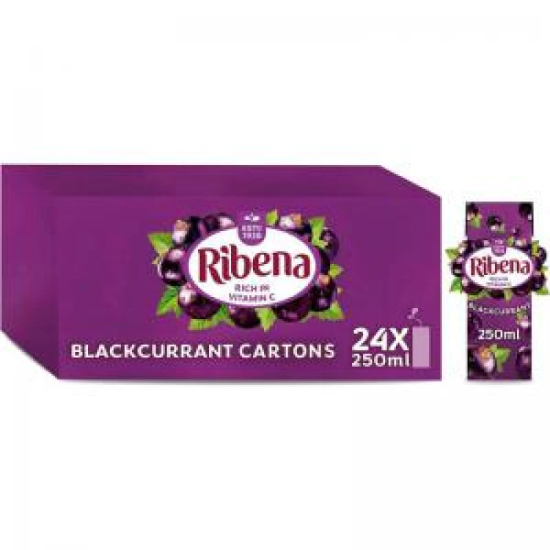 Image of Ribena Blackcurrant Juice Cartons, 6 x 250ml