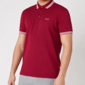Image of Hugo Boss Athleisure Paddy Pique Polo Shirt Burgundy Size XL Men