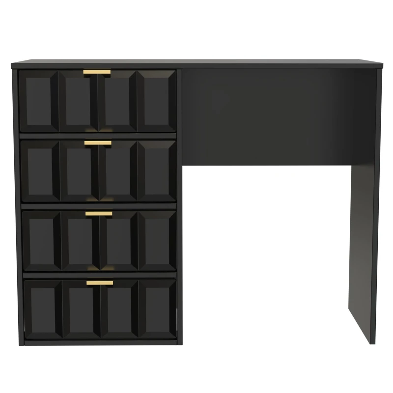 Image of Ready Assembled 2 U Metro 4 Drawer Vanity (Ready Assembled) in True Black Size: Medium True Black Unisex Medium