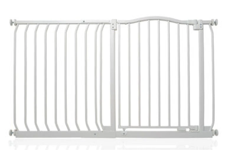 Image of Safetots Curved Top Safety Gate, 125Cm - 134Cm, Matt White, Pressure Fit Stair Gate