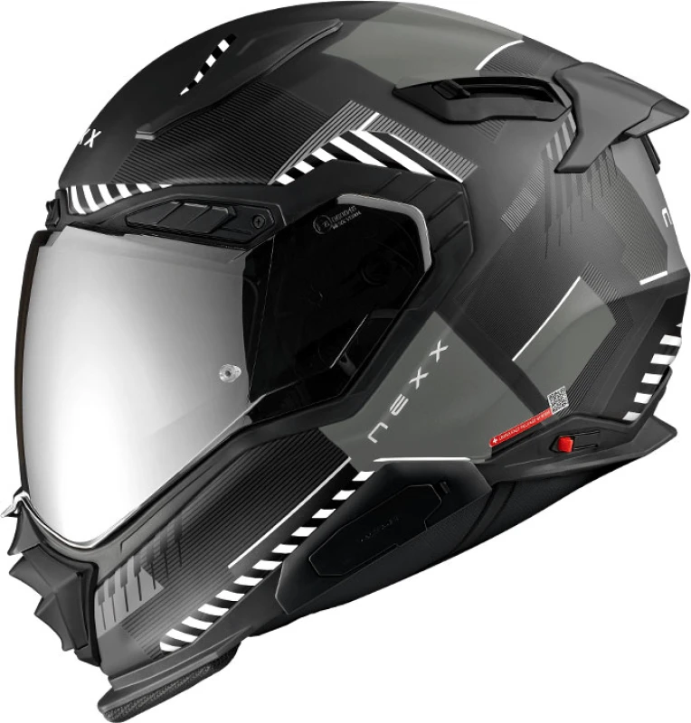 Image of Nexx X.WST3 Fluence Black Silver Matt Full Face Helmet Size XS