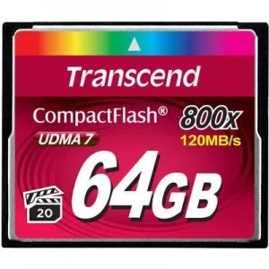 Image of Transcend Premium 800x CompactFlash card 64GB