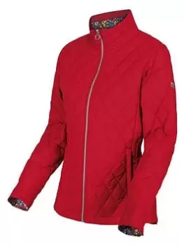Image of Regatta Charna Quilted Jacket - Red, Size 12, Women