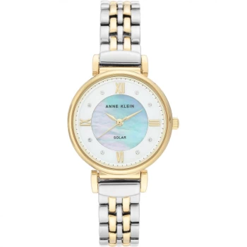Image of Anne Klein Pearl And Two-Tone Gold Solar Powered Dress Watch - AK-3631MPTT