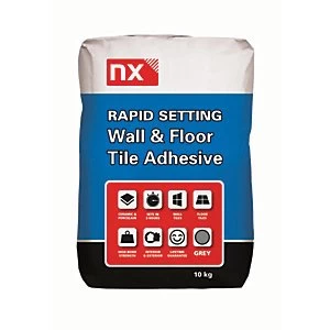 Image of Norcros Rapid Setting Tile Adhesive Grey 10KG