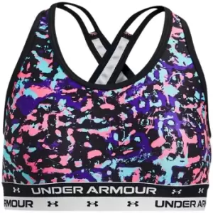 Image of Under Armour Crossback Printed Sports Bra Junior - Purple
