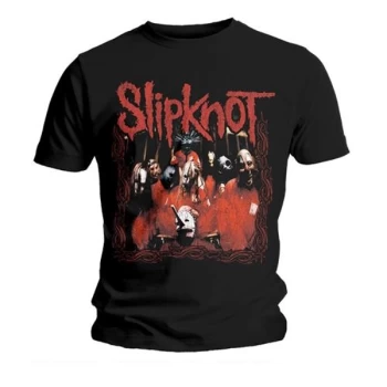 Image of Slipknot - Band Frame Unisex Medium T-Shirt - Black