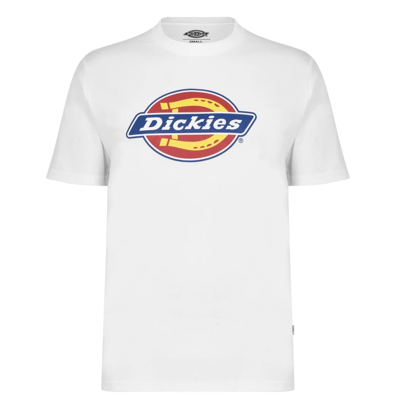 Image of Dickies Mens Icon Cotton Short Sleeve T-Shirt White WHX1 male Medium