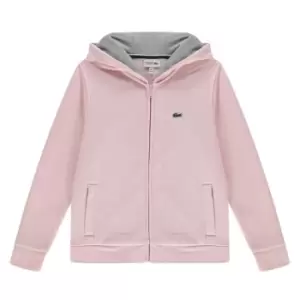 Image of Lacoste Junior Boys Basic Zip Hoodie - Pink
