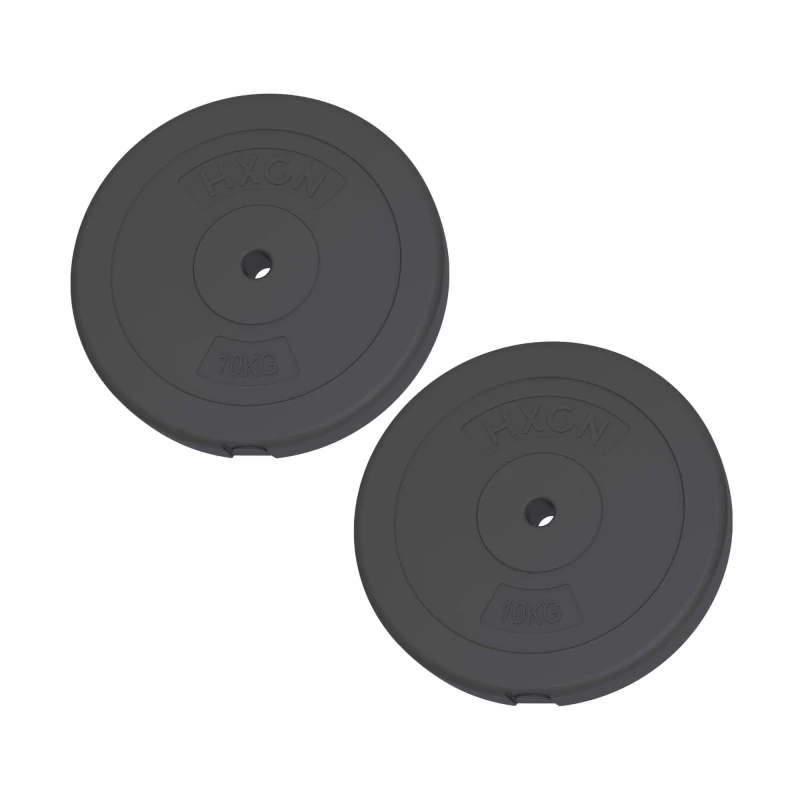 Image of HXGN 10KG x 2 Standard 1" Weight Plates Black unisex