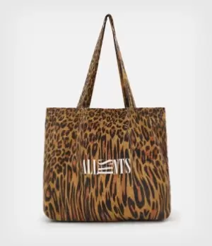 Image of AllSaints Mens Oppose Distorted Shopper Tote Bag, Black