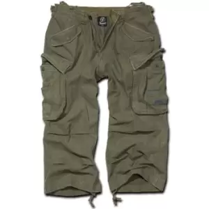 Image of Brandit Industry 3/4 Shorts, green Size M green, Size M