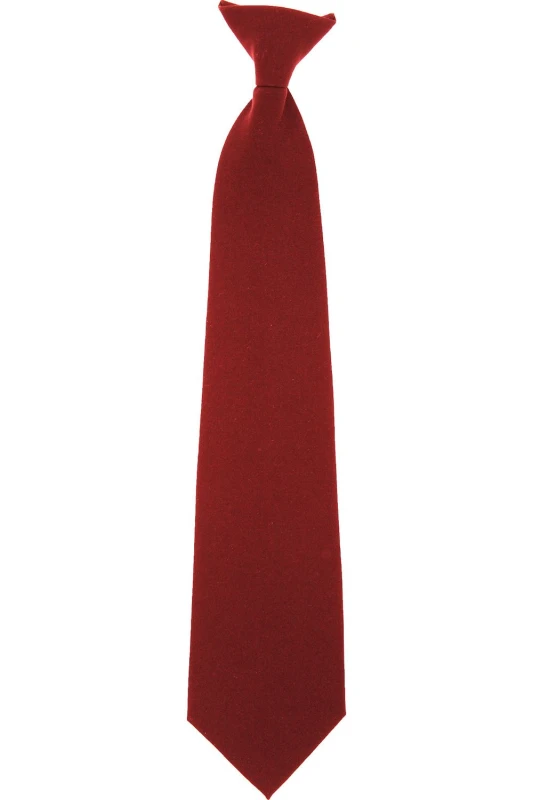Image of Yoko Clip-On Tie (Pack of 4) in Burgundy Burgundy Unisex One Size