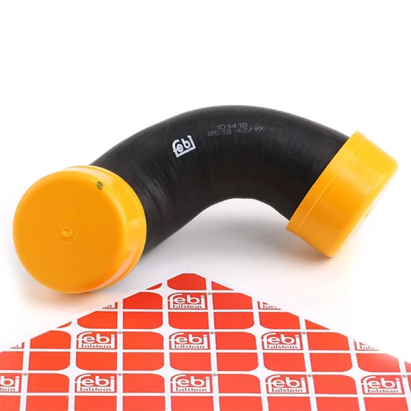 Image of FEBI BILSTEIN 101418 Turbocharger Hose with quick couplers, Carbon Fibre ACM (Polyacrylate), Carbon Fibre Charger Intake Hose (3314)