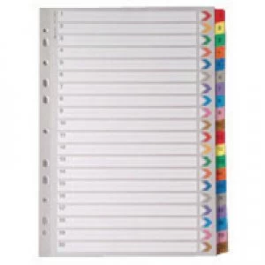 Image of Nice Price Multicoloured A4 1-20 Mylar Index WX01521