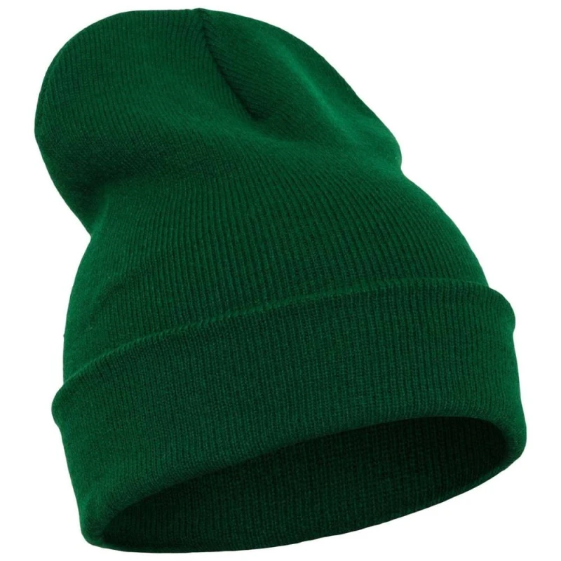 Image of Flexfit Mens Knitted Cuffed Beanie in Green Green Male One Size