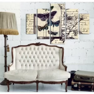 Image of ST092 Multicolor Decorative MDF Painting (5 Pieces)