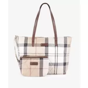 Image of Barbour Wetherham Quilted Tartan Tote Bag - Multi