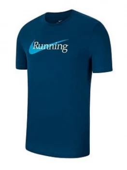 Image of Nike Running T-Shirt - Blue