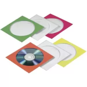 Image of Hama CD box 1 CD/DVD/Bluray Paper Red, Green, Blue, Orange, Yellow 100 pc(s) (W x H x D) 125 x 125 x 1mm 78369