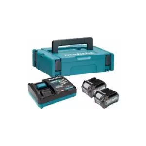 Image of Makita XGT 40V Max Power Source Kit 2 x 2.5ah Li-ion Charger Case