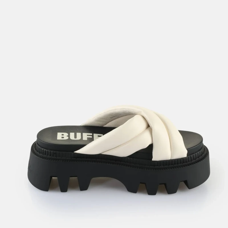 Image of Buffalo Womens sandals Buffalo Flora Cross Quilt - Vegan Nappa Blanc Female 40