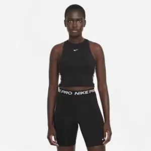 Image of Nike Pro Dri-FIT Womens Cropped Graphic Tank - Black