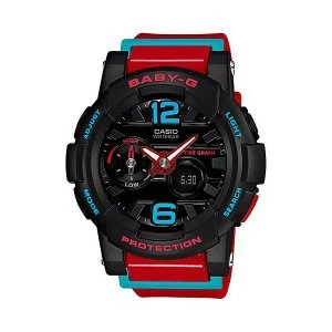 Image of Casio Baby G Standard Analog Digital Watch BGA 180 4B Black Red