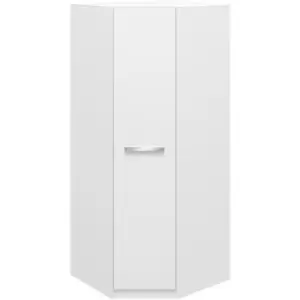 Image of Aspen White High Gloss Corner Wardrobe
