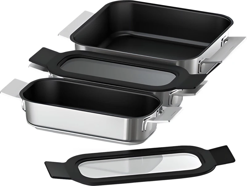 Image of NEFF Z9403FF0 3 Piece Flex Pan Set - Stainless Steel