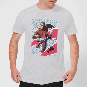 Image of Marvel Avengers AntMan And Wasp Collage Mens T-Shirt - Grey - XS - Grey