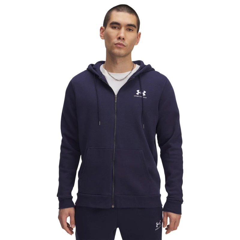 Image of Under Armour Icon Fleece Taping Full-Zip Hoodie Mens - Blue Blue S
