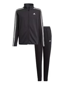 Image of adidas Boys FT Tracksuit - Black, Size 7-8 Years
