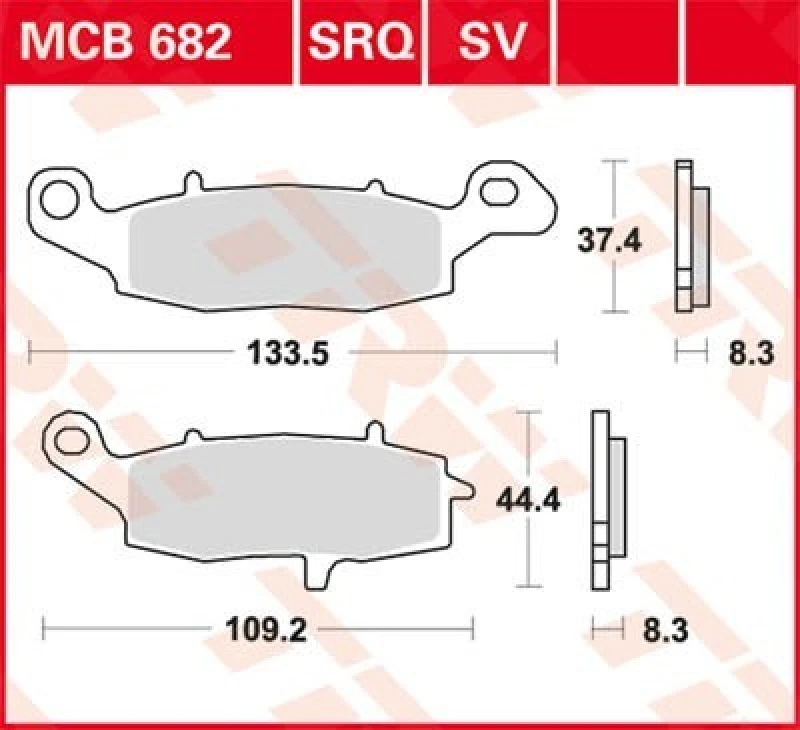 Image of TRW Lucas Brake pad MCB682