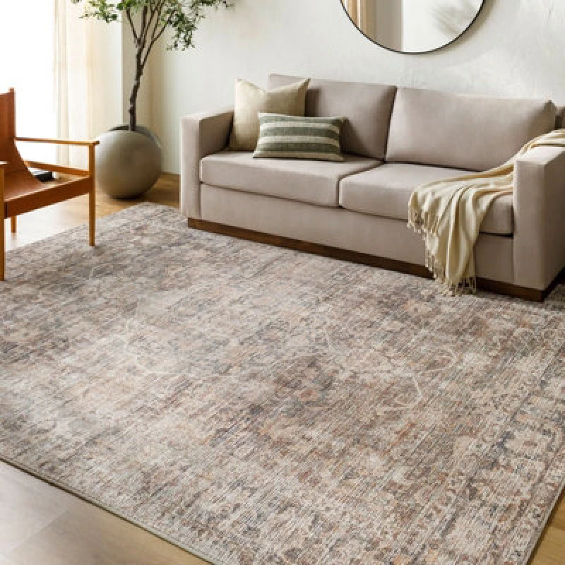 Image of Livabliss Becki Owens Marlene-Vintage Brown Beige Traditional Vintage Boho Living Dining Bedroom Rug 198 X 275cm Easy Care, Non Shedding