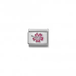 Image of Nomination Composable Classic Enamel Hibiscus Pink Link 330202/24