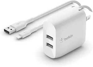 Image of Belkin 2.4A Universal Wall Phone Tablet Charger 4 ft1.2m Micro USB Cable White