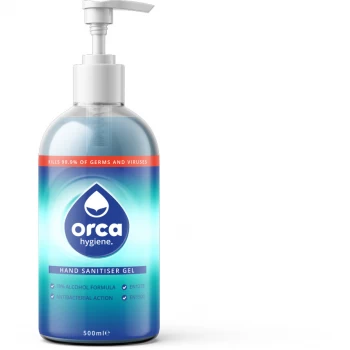 Image of 70% Alcohol Hand Sanitiser Gel, Clear, 500ml Pump Top - Pack of 12